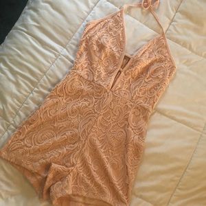 Soft Pink Lace romper